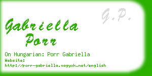 gabriella porr business card